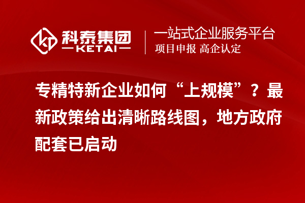 專精特新企業(yè)如何“上規(guī)模”？最新政策給出清晰路線圖，地方政府配套已啟動