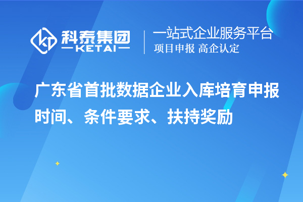 廣東省首批數(shù)據(jù)企業(yè)入庫培育申報時間、條件要求、扶持獎勵